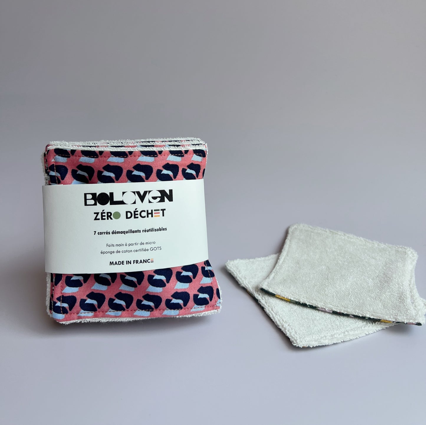 Kit de 7 cotons lavables en micro éponge de coton biologique | Pink