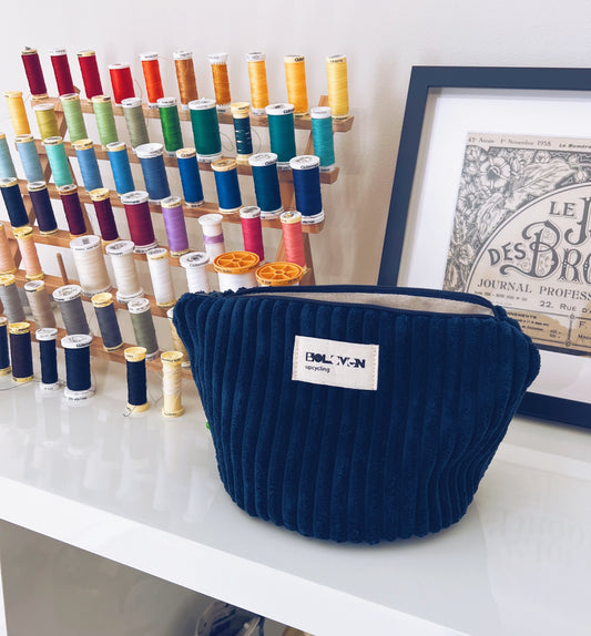 Trousse nomade en velours upcyclé
