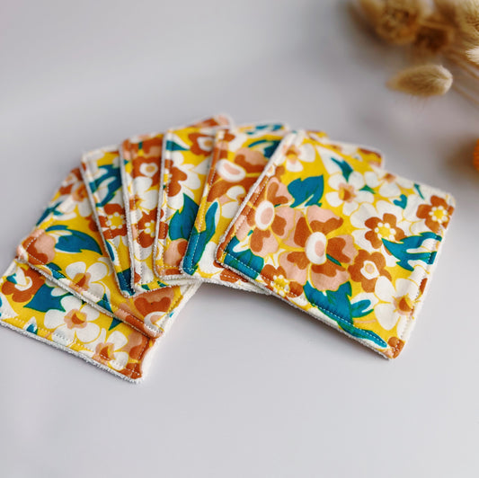 Kit de 7 cotons lavables en micro éponge de coton biologique | été