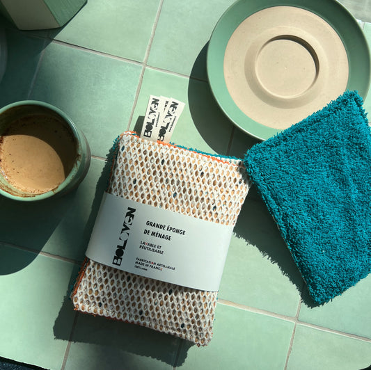 Kit de 4 grandes éponges de ménage