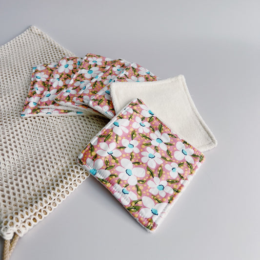 Kit de 7 cotons lavables en micro éponge de coton biologique | Printemps