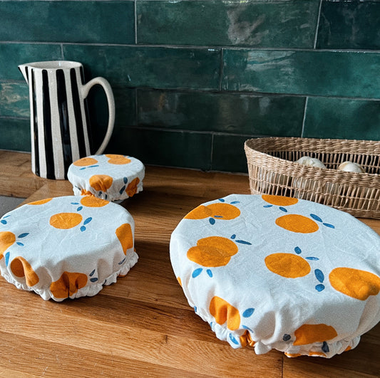 Kit de 3 Charlottes recouvre-plats en coton bio | MIRABELLE