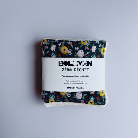 Kit de 7 cotons lavables en micro éponge de coton biologique | Green