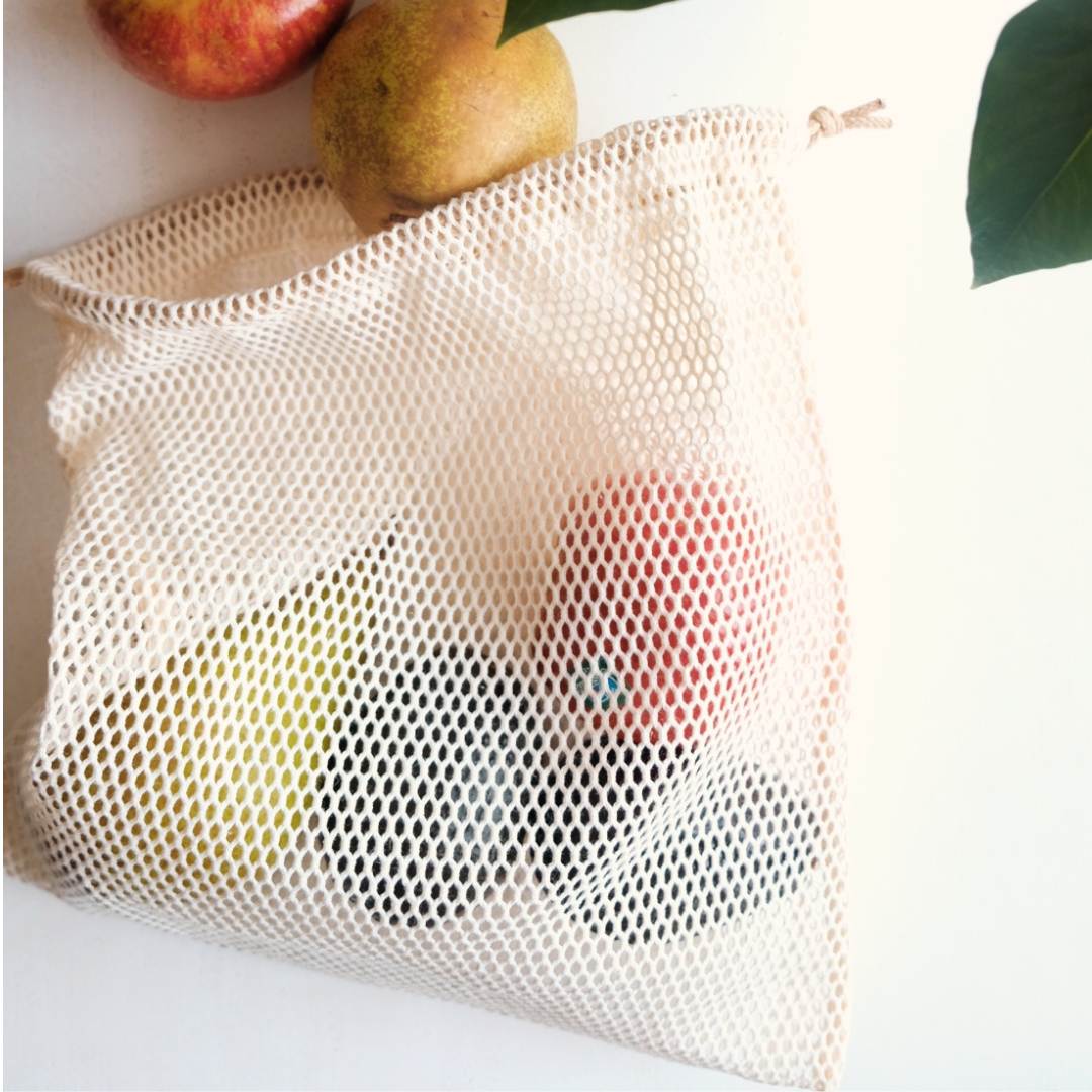 Sac filet à fruits et légumes en coton bio