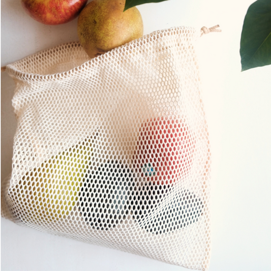 Sac filet à fruits et légumes en coton bio