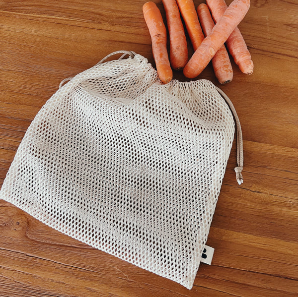 Sac filet à fruits et légumes en coton bio