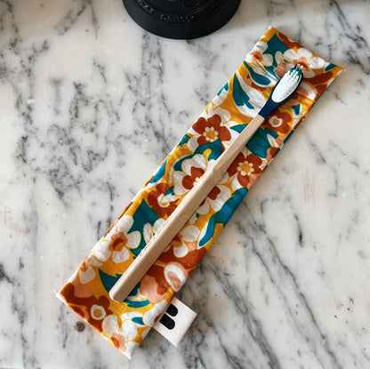 Pochette de transport brosse à dent | Coton bio upcyclé