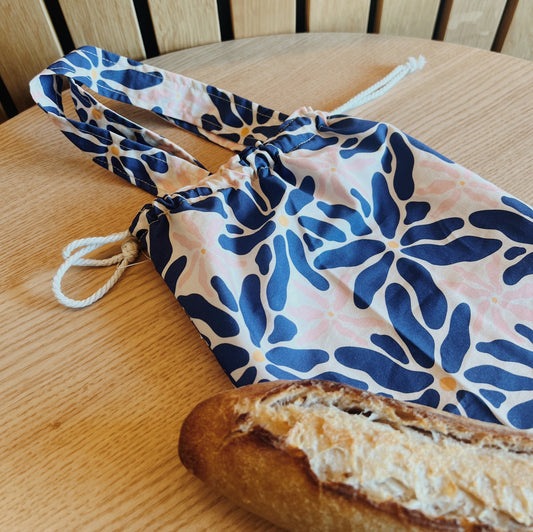 Sac à pain et baguette en Coton Bio GOTS | conservation & transport zéro déchet