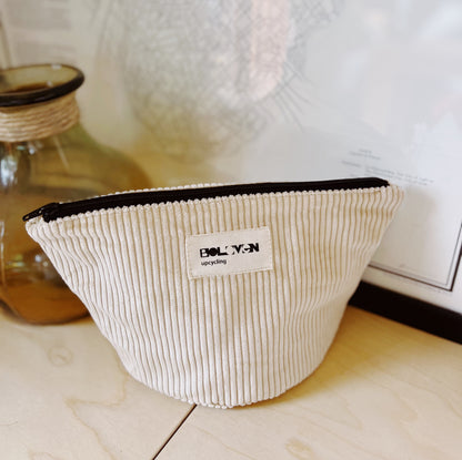 Trousse nomade en velours upcyclé
