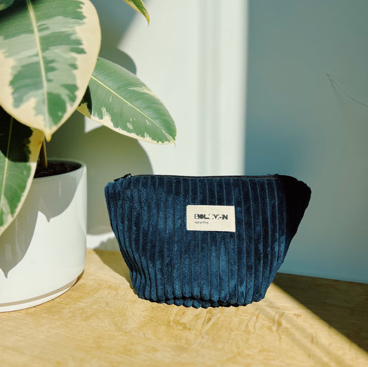 Trousse nomade en velours upcyclé