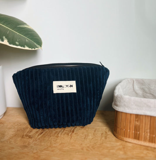 Trousse nomade en velours upcyclé
